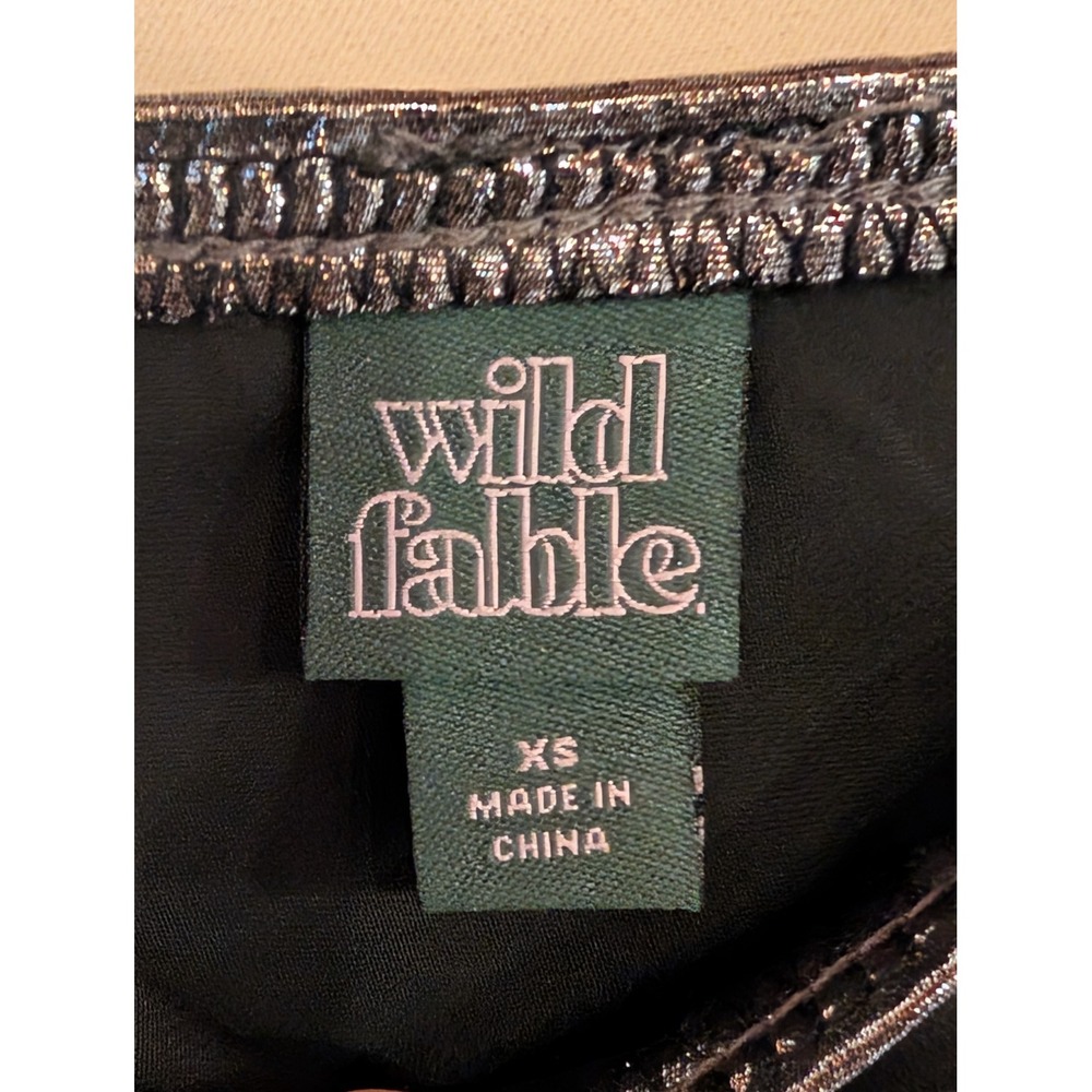Wild Fable Silver Metallic Maxi Skirt XS | NWT | Recycled Polyester | Target‎ - Picture 3 of 6